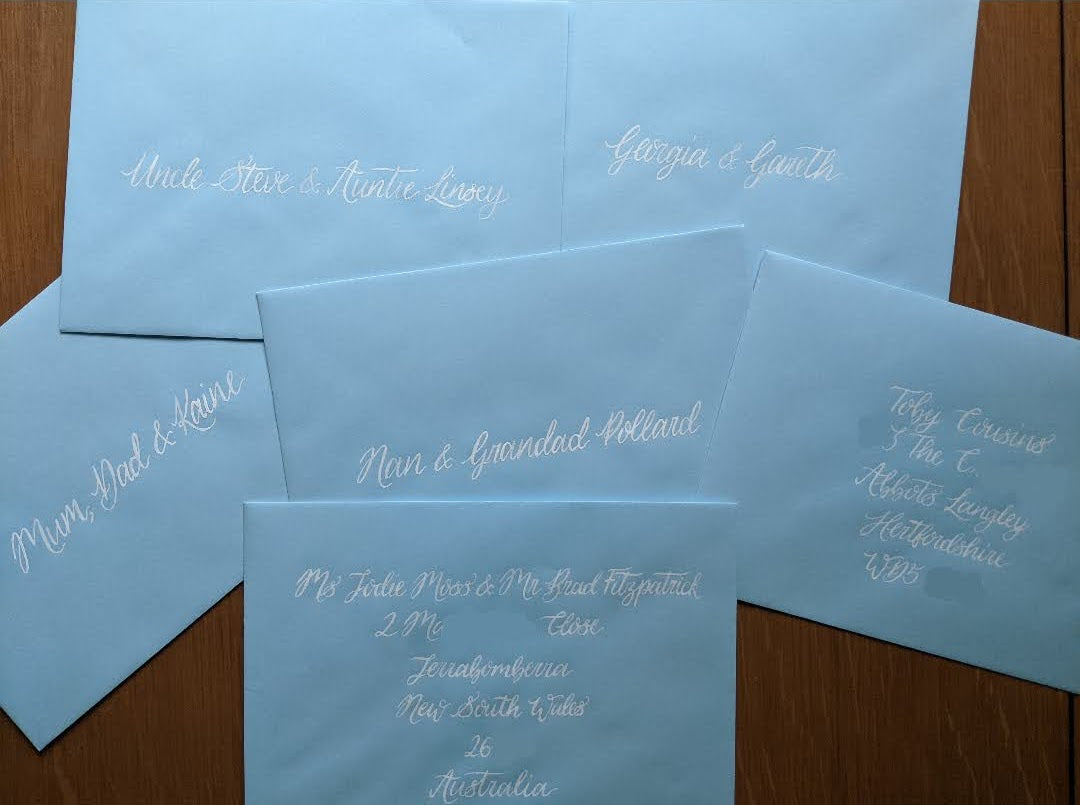 Calligraphy envelopes