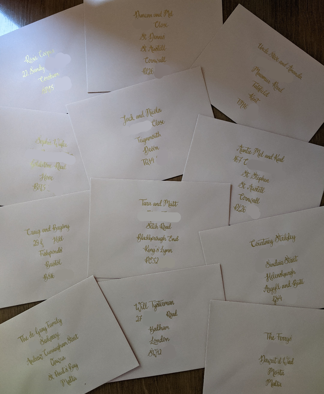 Calligraphy envelopes