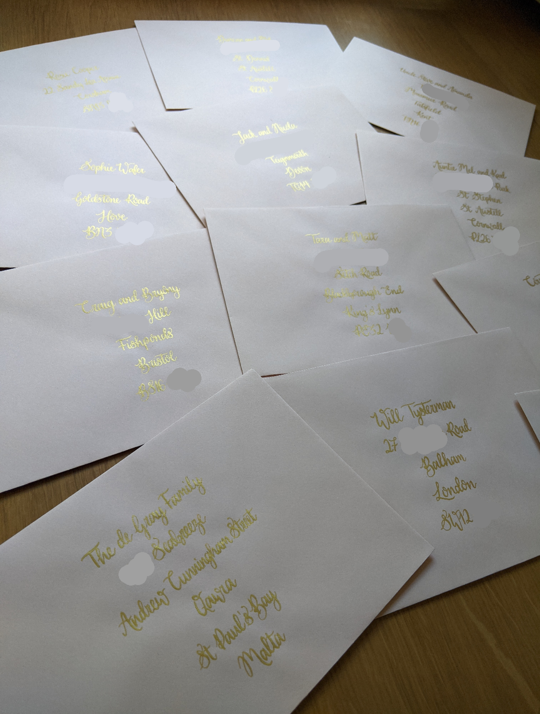 Calligraphy envelopes