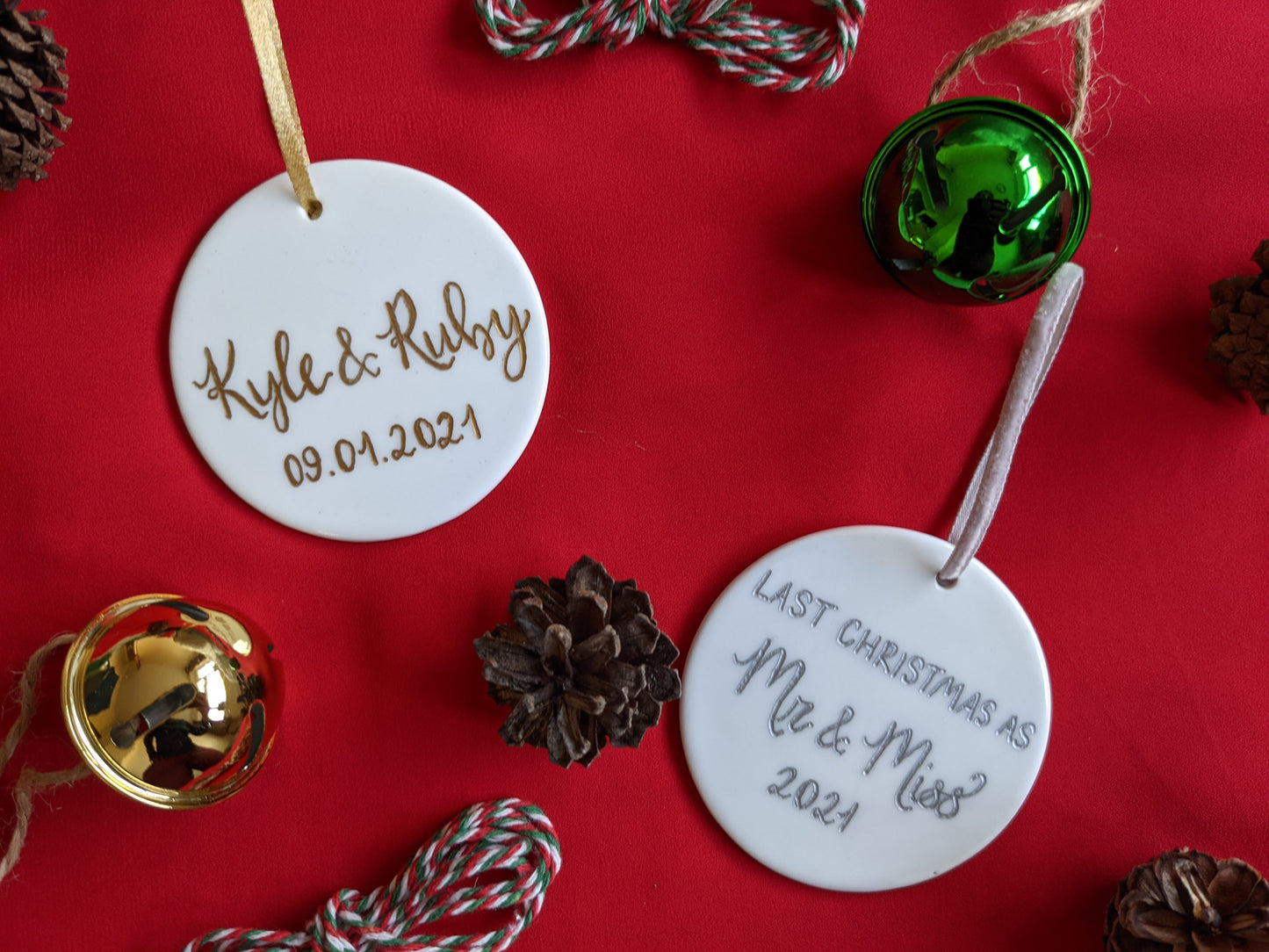 Engraved ceramic bauble