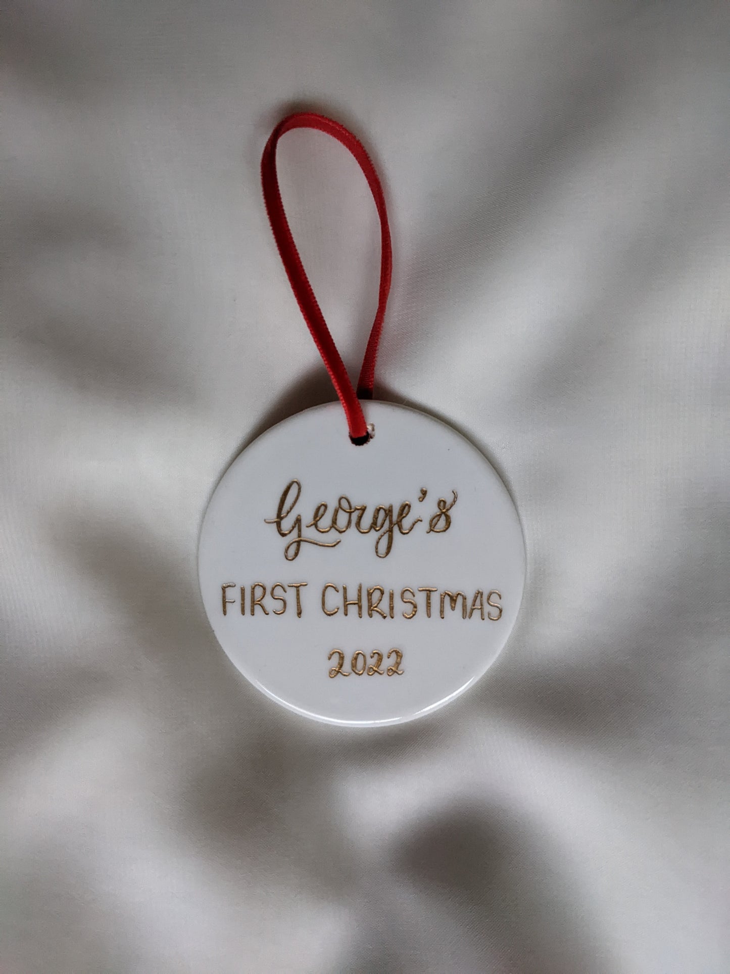 Engraved ceramic bauble