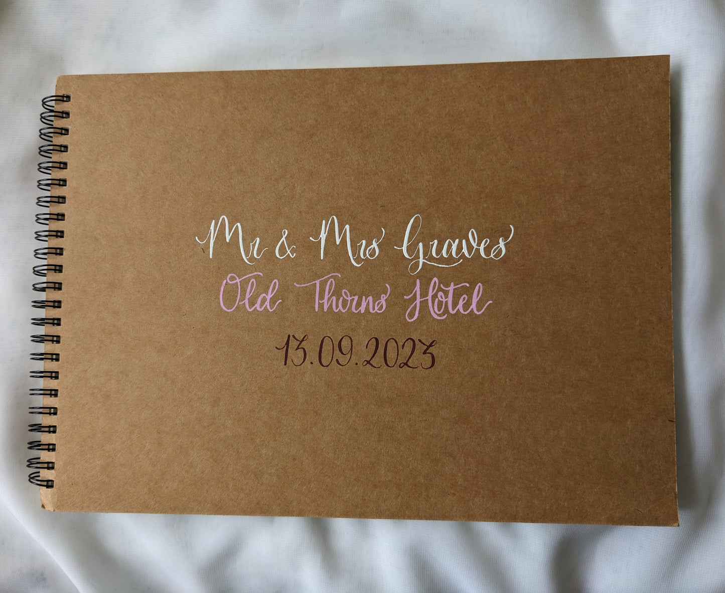 Faux leather guestbook