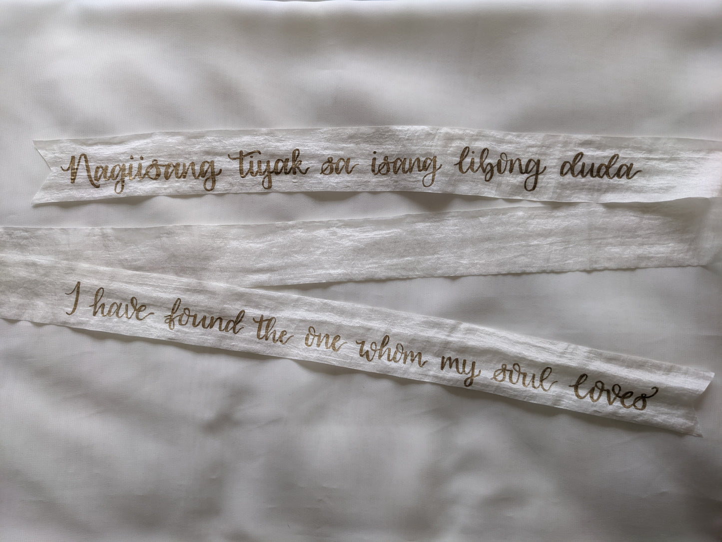 Calligraphy ribbons - up to 10 words