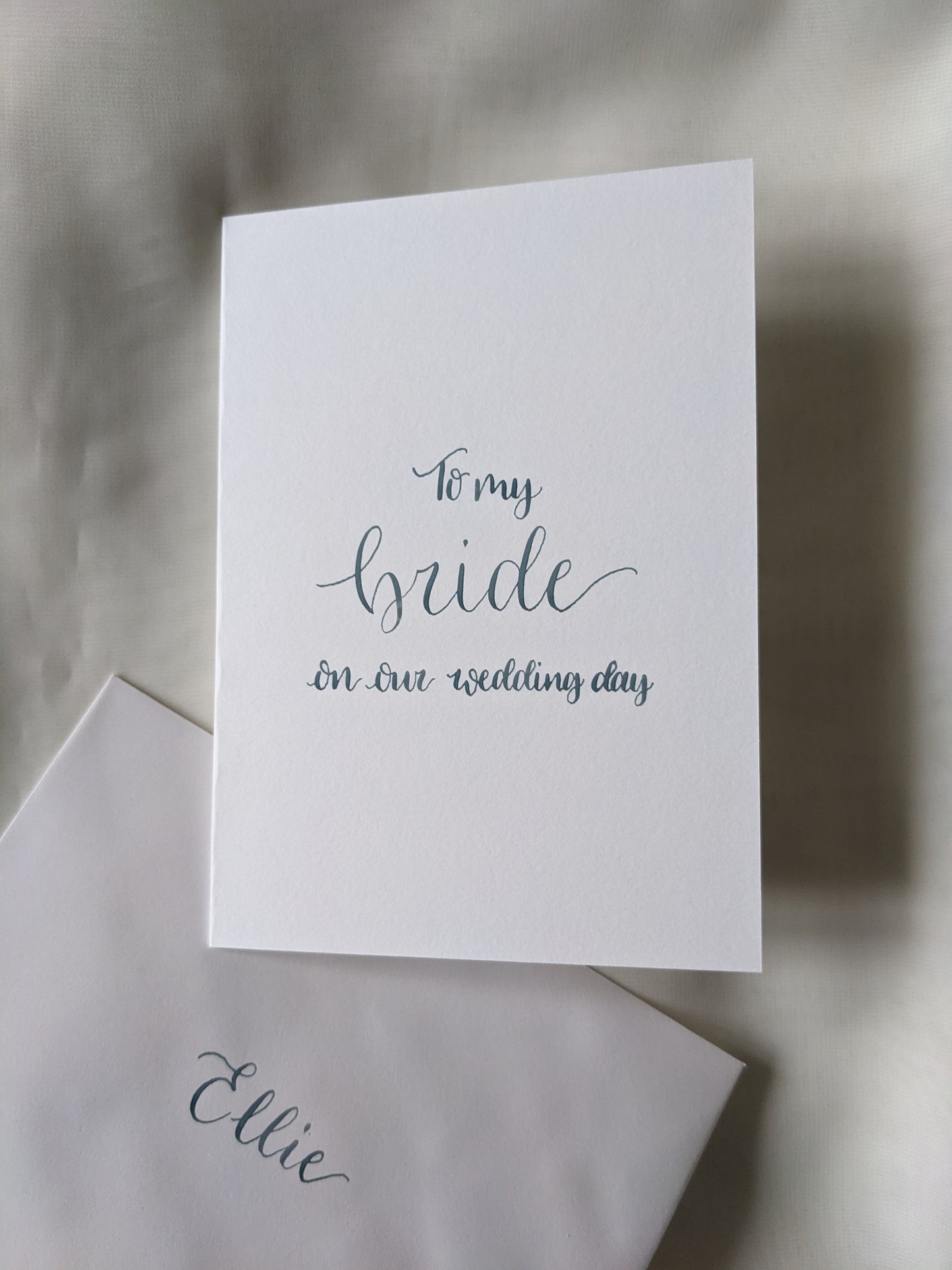 To my bride/to my groom card