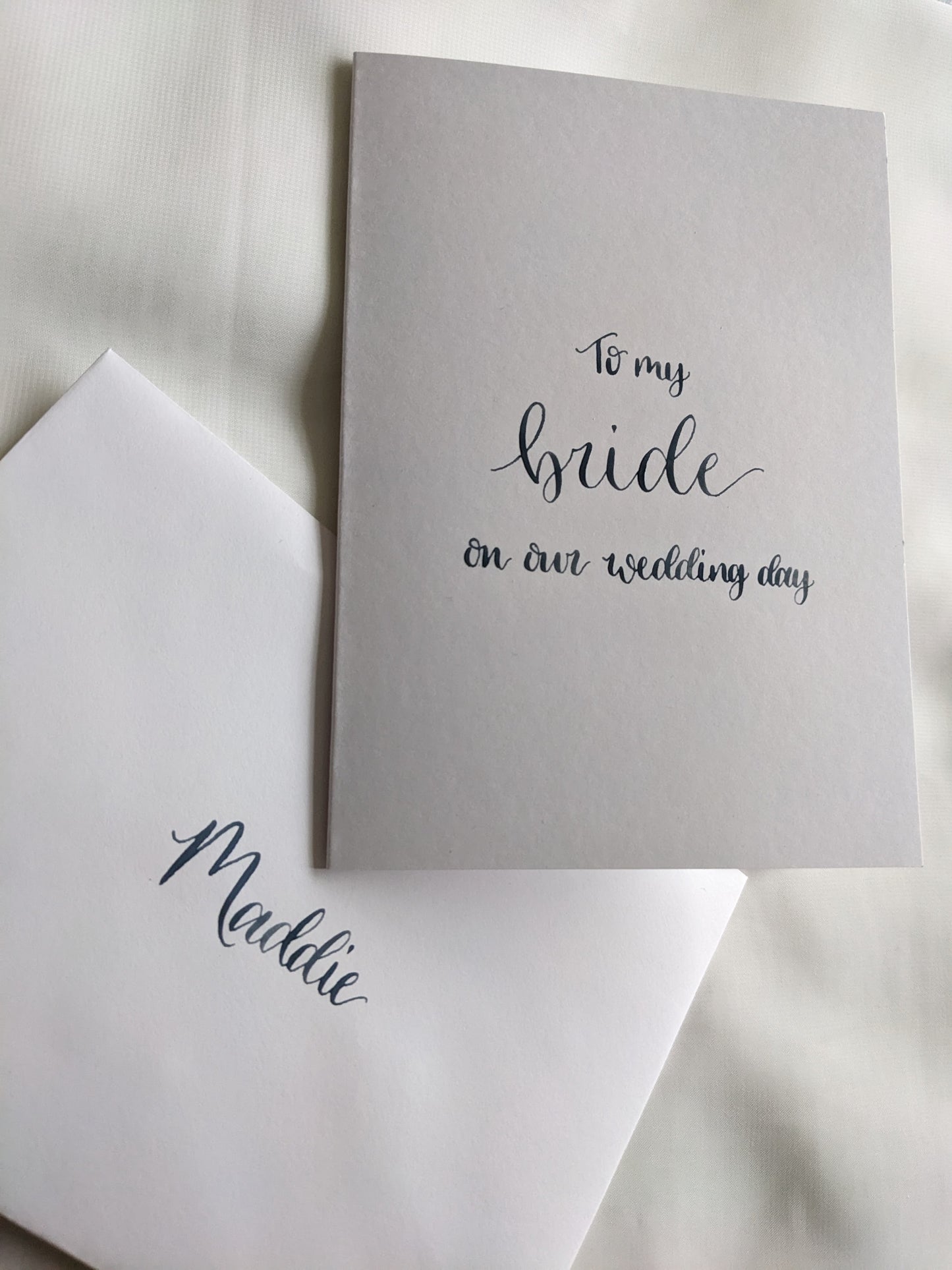 To my bride/to my groom card