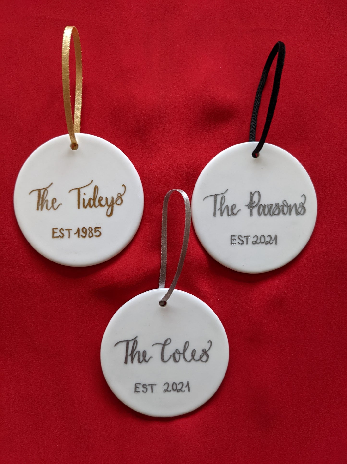 Engraved ceramic bauble