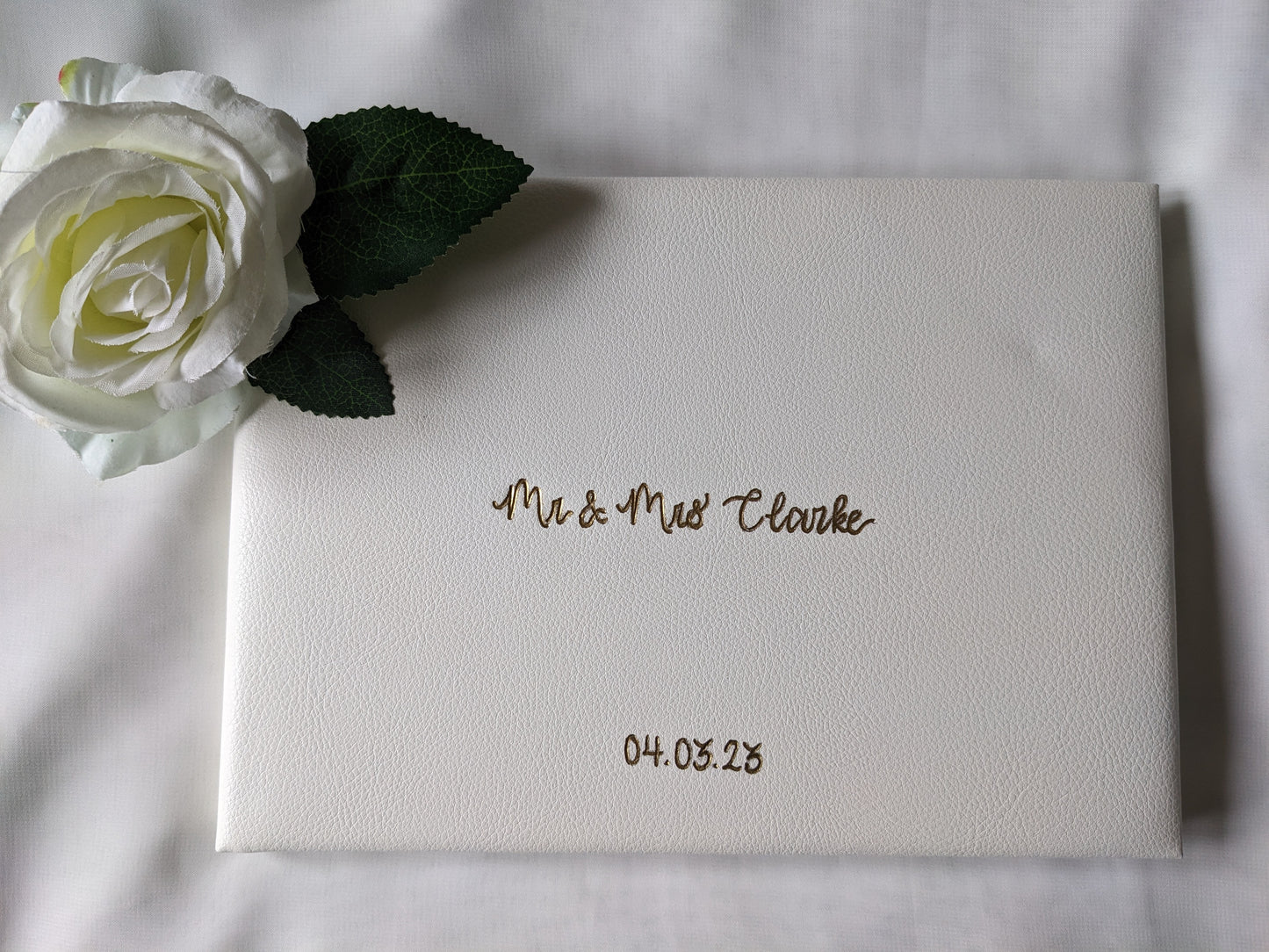 Faux leather guestbook