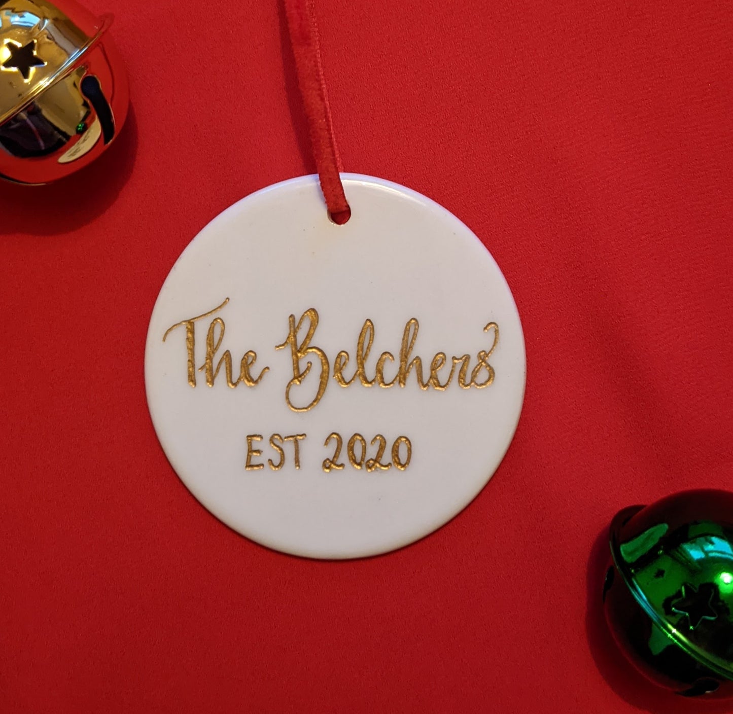 Engraved ceramic bauble