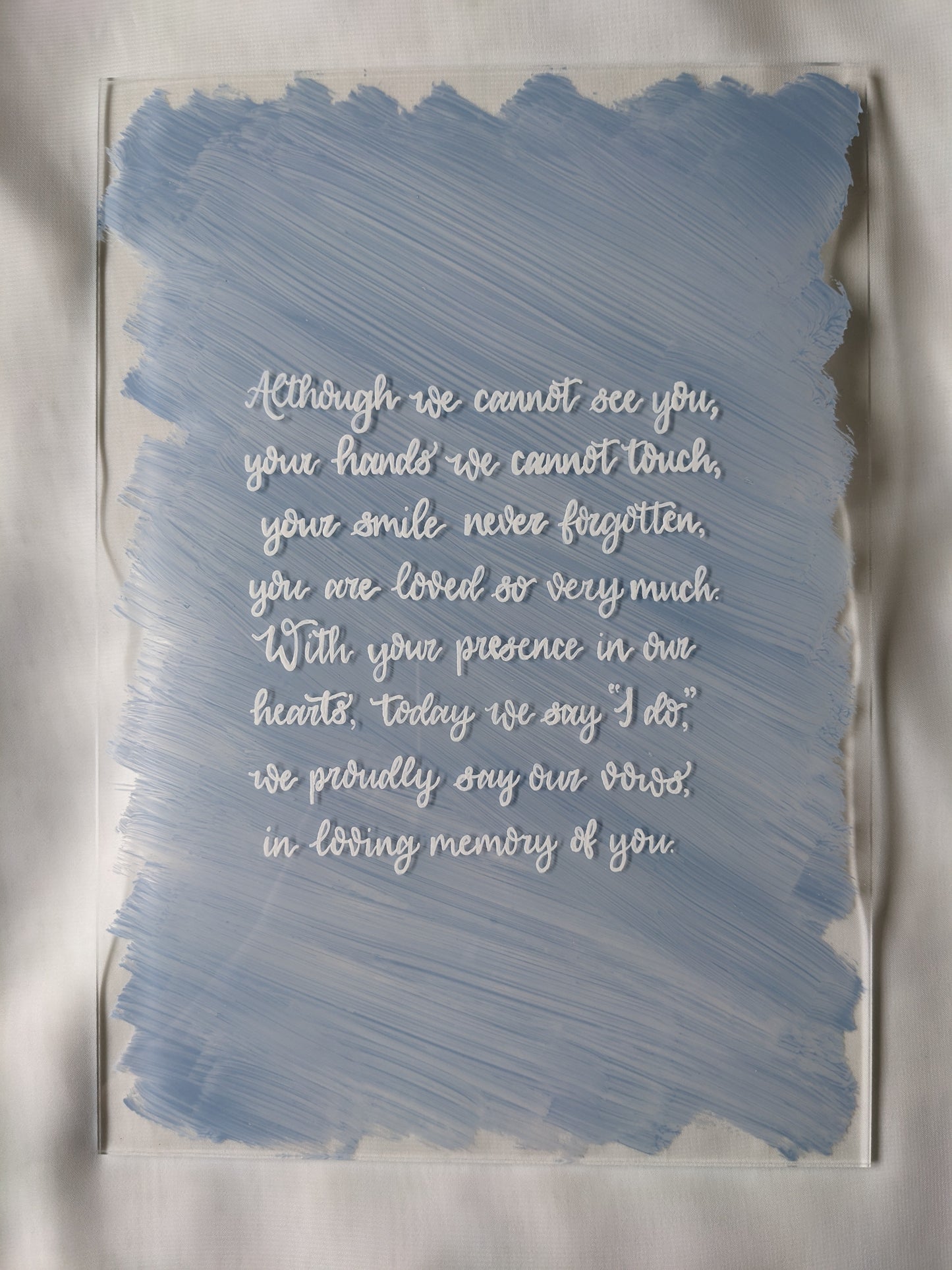 A4 acrylic wedding sign