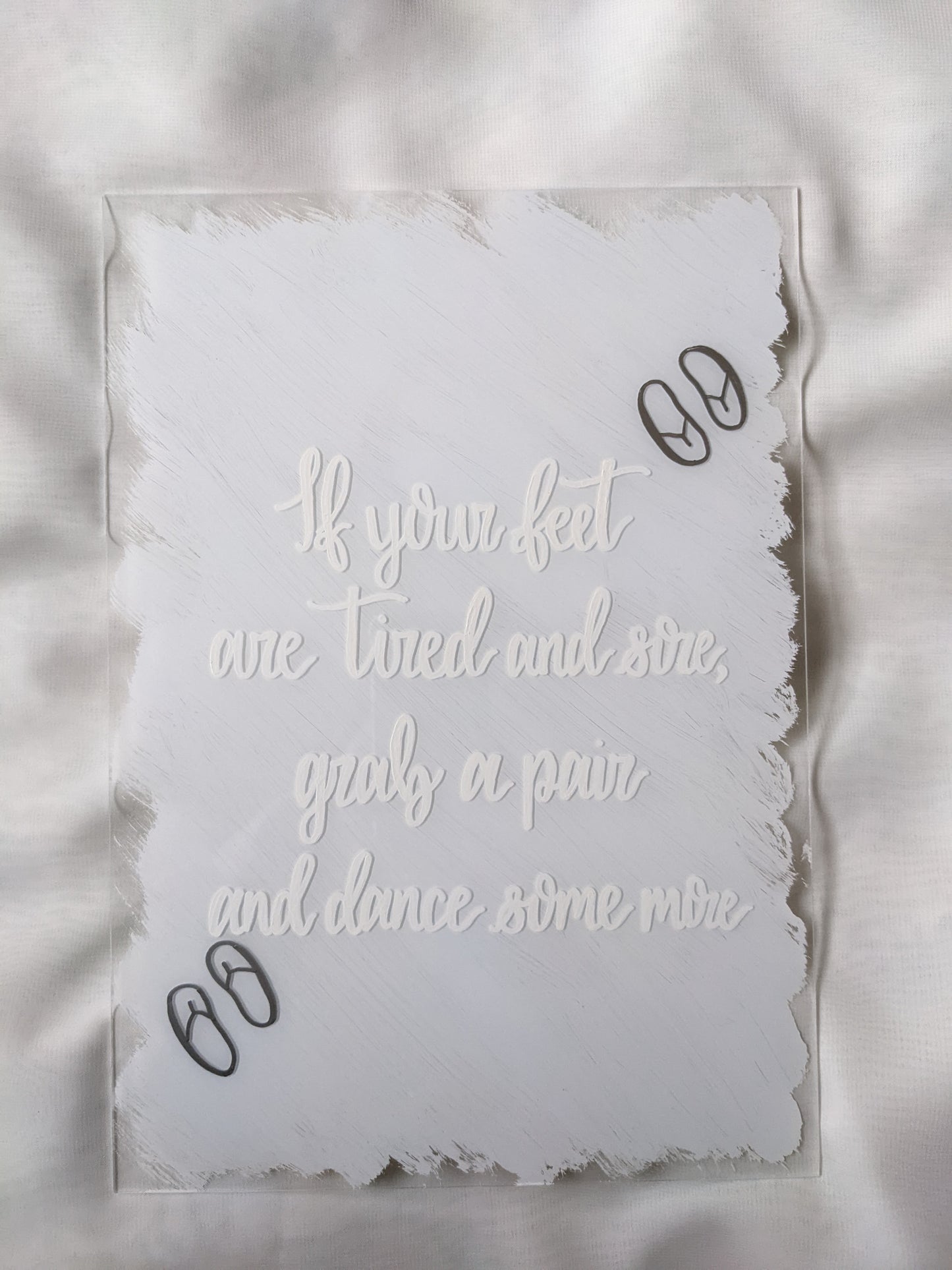 A4 acrylic wedding sign