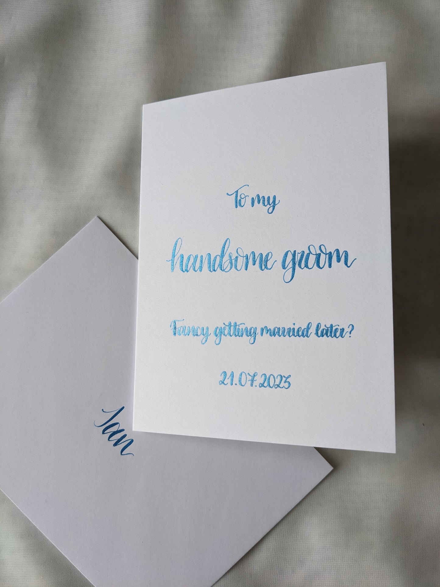 To my bride/to my groom card