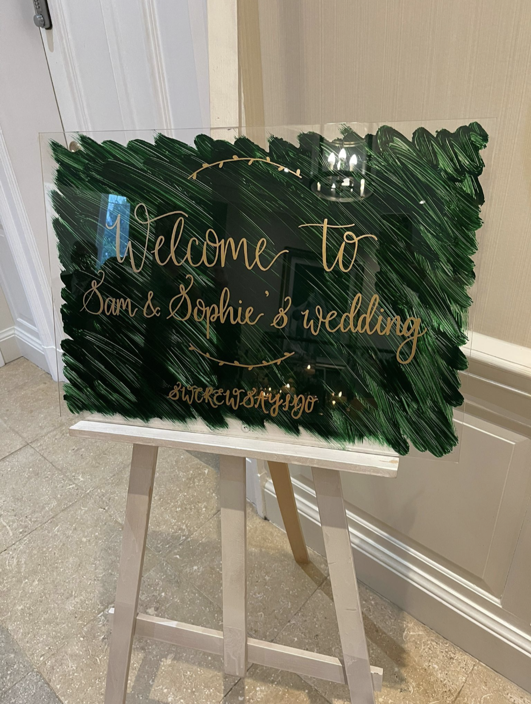 Acrylic welcome sign