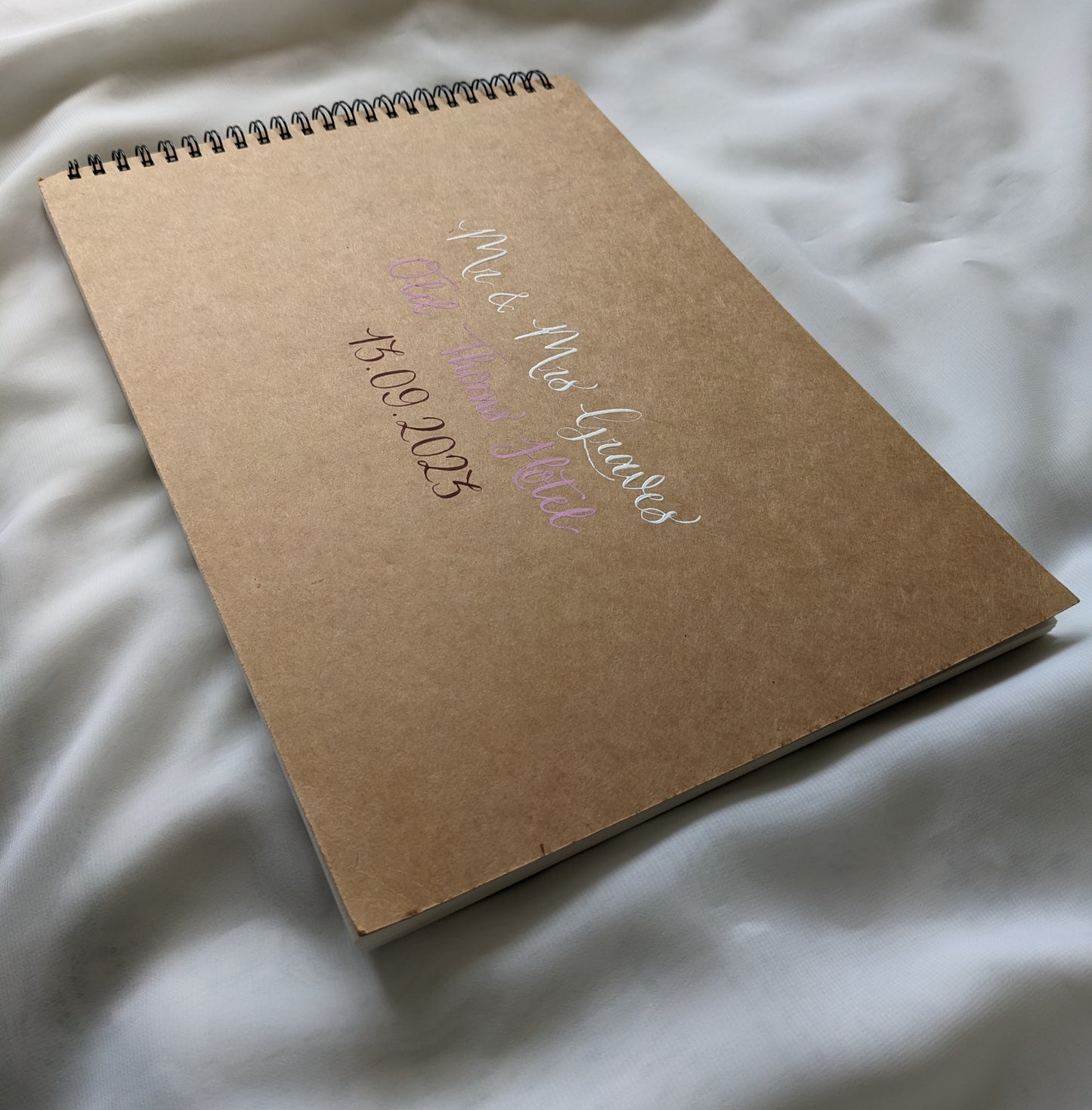 Faux leather guestbook