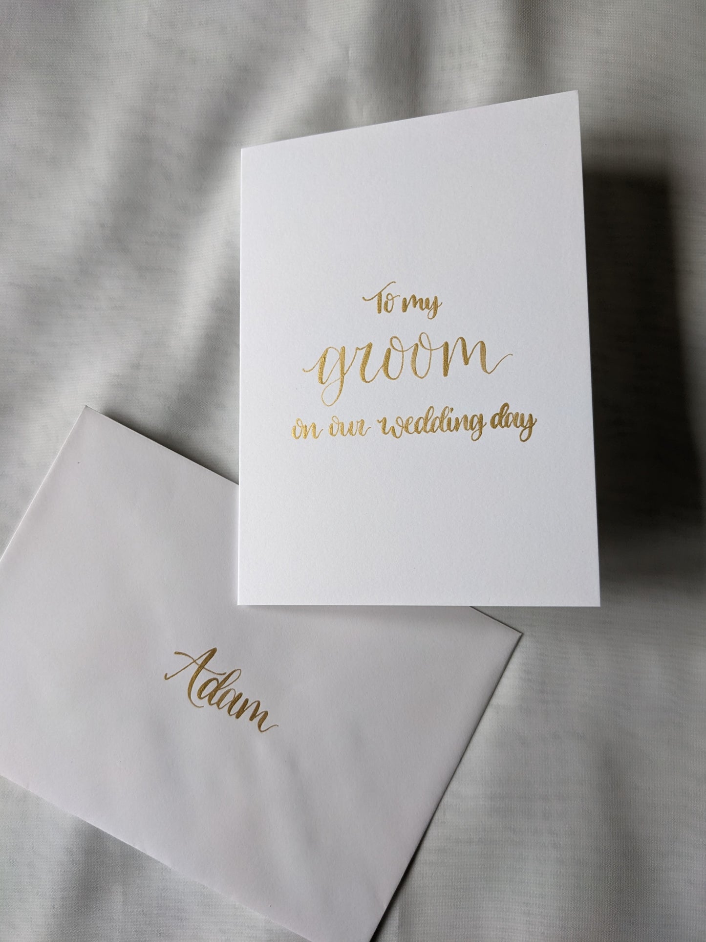 To my bride/to my groom card