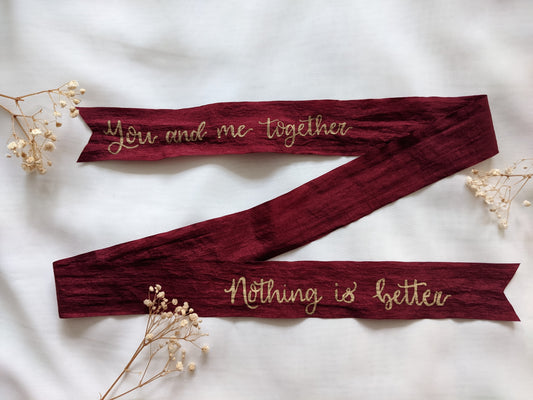 Calligraphy ribbons - up to 5 words