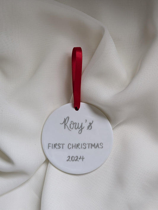 Engraved ceramic bauble