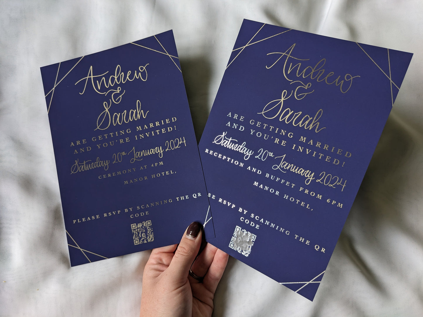 Hot foil invitations