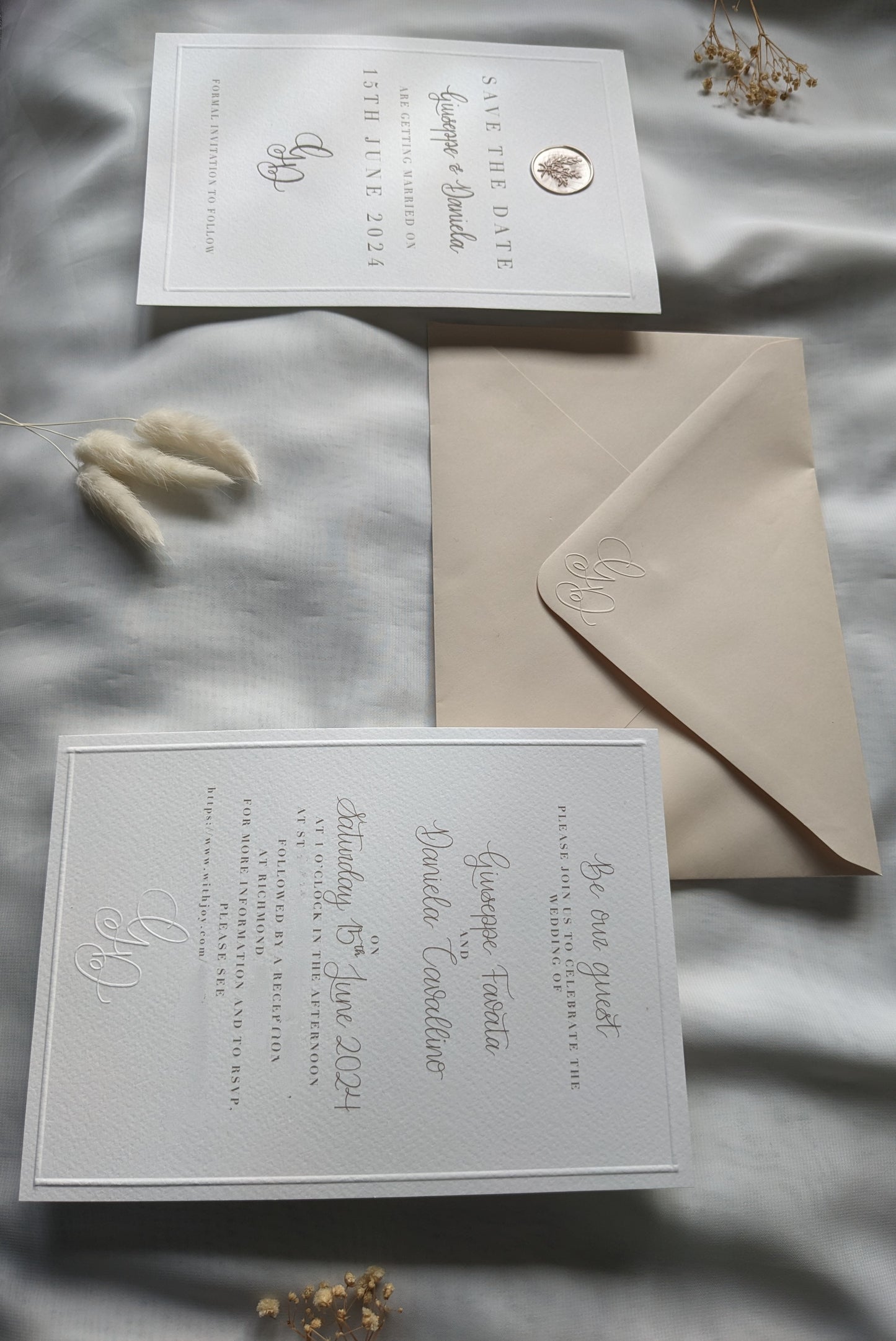 Monogram embossing stamp