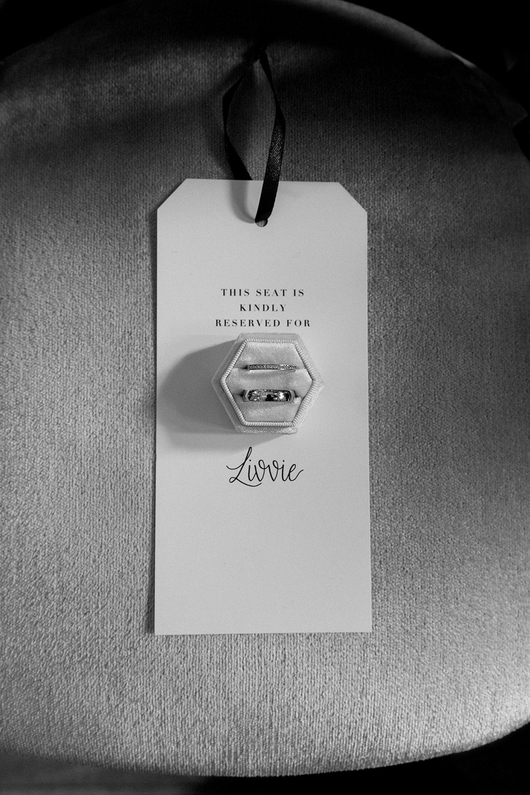 Reserved seat hanger tag