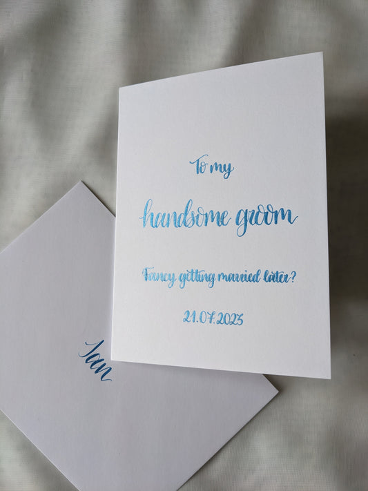 Fancy getting married later card
