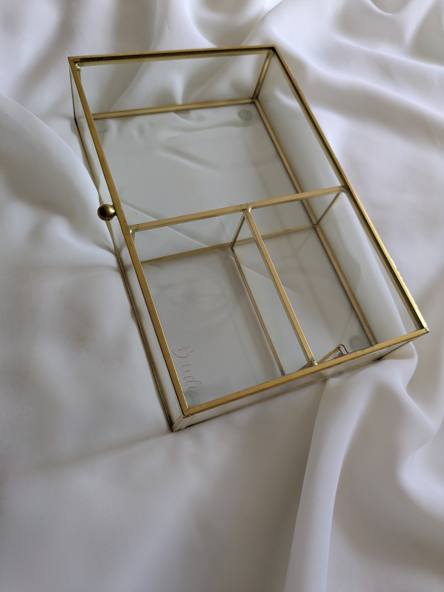 Offer - Engraved Bride glass jewellery box