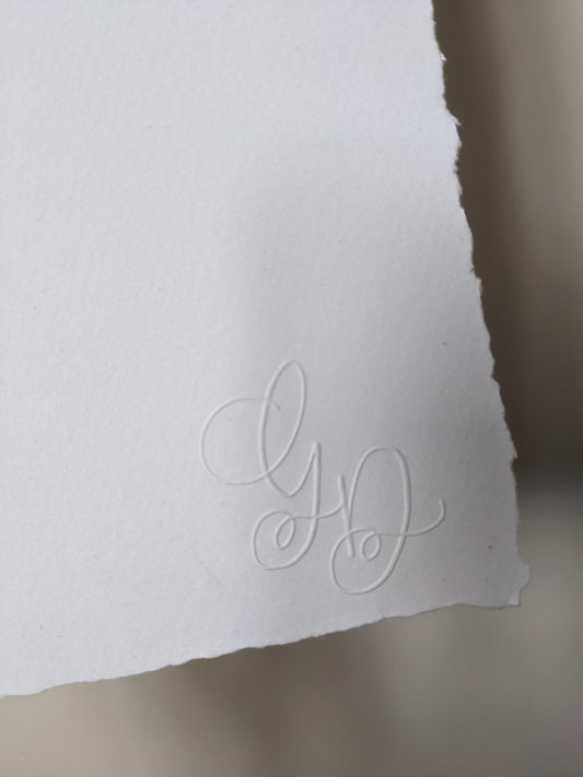 Monogram embossing stamp