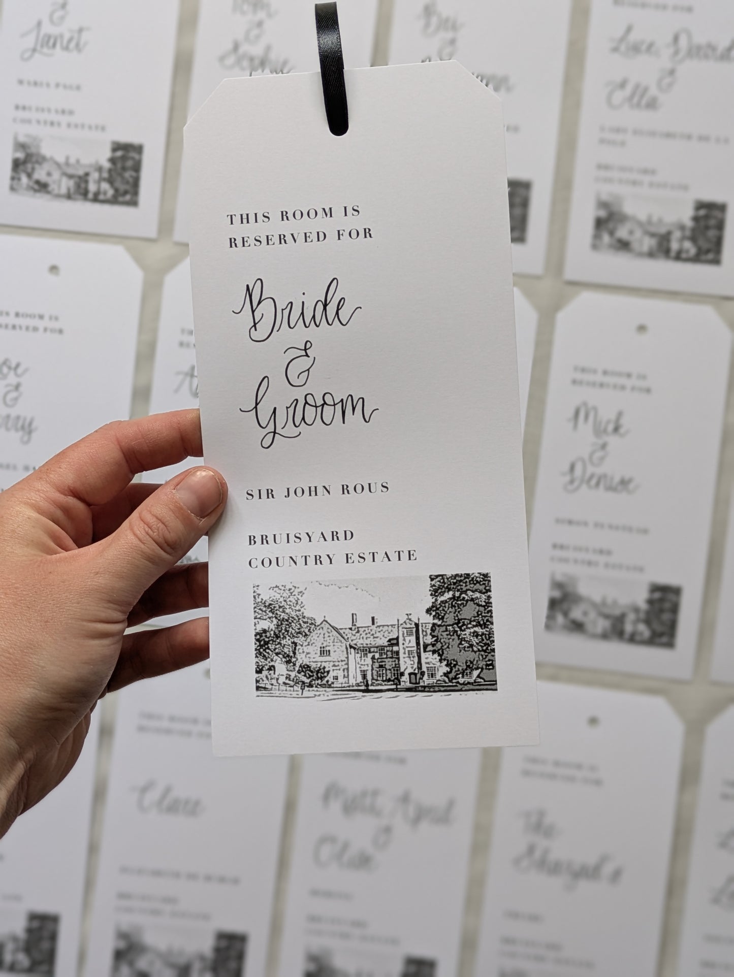 Reserved door hanger tags