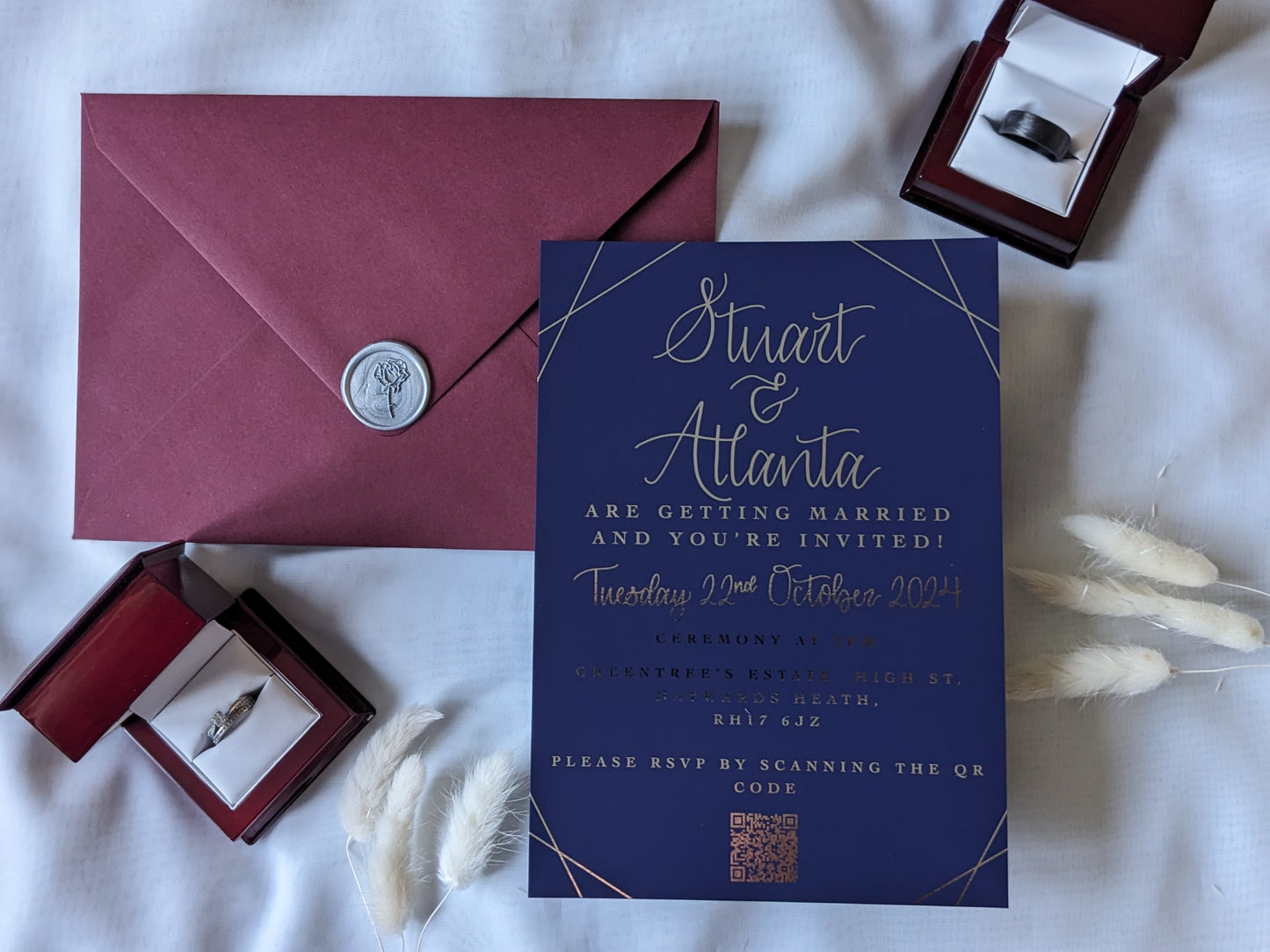 Hot foil invitations
