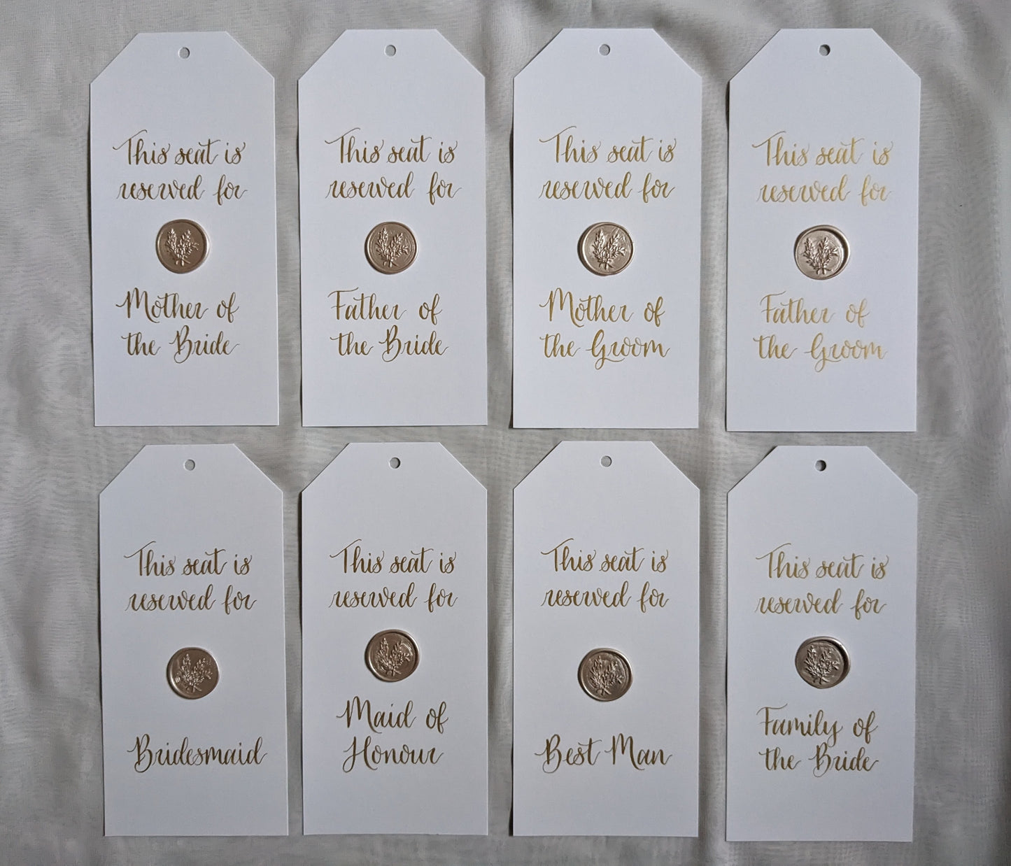 Reserved seat hanger tag