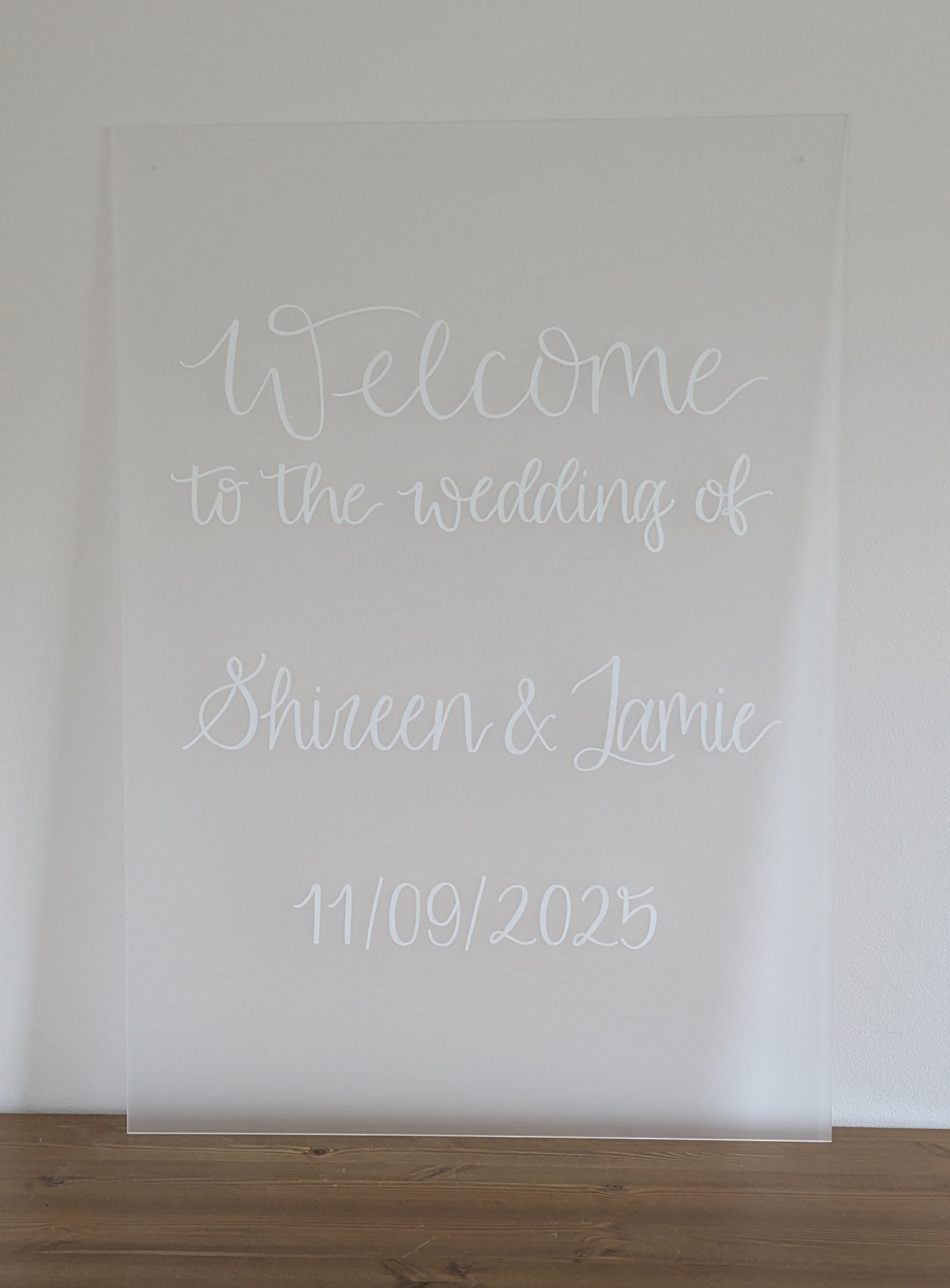 Offer - A1 frosted acrylic table plan & frosted acrylic arch place names